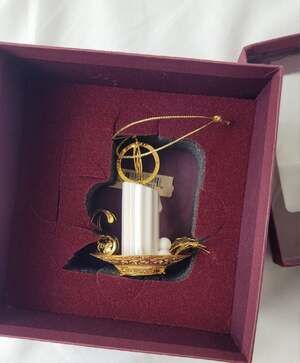 BALDWIN‎ 24kt Gold Finished Brass Chamberstick Ornament
